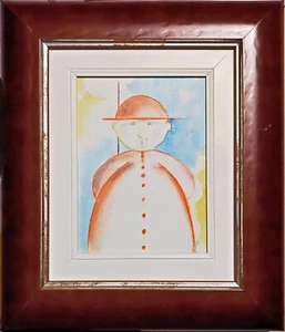 The Prelate - Painting Technical Mixed 20x15 CM by Nicola Vietti IN Frame - Picture 1 of 2