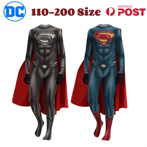 Superhero Cosplay Costume Jumpsuit Cloak Full Set Halloween Party Adults Kids AU - Picture 1 of 14