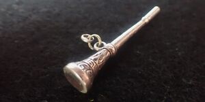 An Antique 19th Century Silver Fob Pencil with Speckled Agate Stone.  No Lead.