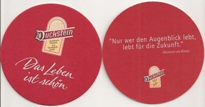 Duckstein Bier, Hamburg - Bierdeckel "Nur wer den Augenblick lebt,..." - Bild 1 von 1