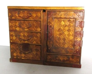 Heavily Inlaid Antique CHINESE/JAPANESE Jewelry Chest or Writing Desk,  c. 1920 - Picture 1 of 12