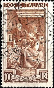 ITALIA REP. - 1950 - Serie "Italia al Lavoro" - Fil. Ruota - 100 Lire - Picture 1 of 1