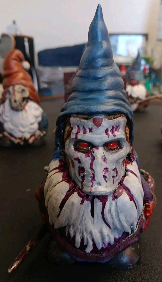 Horror Gnomes for Garden One Of A Kind Custom Made Gnome Outdoor/Indoor New Foto 1 de 4
