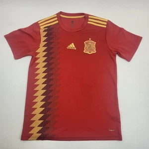 Spain National Team 2017-18 Adidas Mens M Football Soccer Jersey Crest 1909 RVCF - Picture 1 of 11