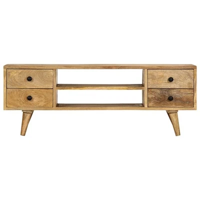 Tv Cabinet Mango Wood Natural Solid Mango Wood vidaXL - Image 1 of 4