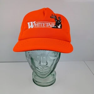Vintage Baseballmütze Kappe Whitetail Buck Hunter orange bestickt - Bild 1 von 7
