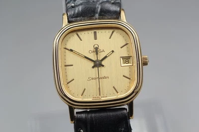 [Near MINT] Omega Seamaster Cal.1426 Quartz Square date Gold Women's  From JAPAN - Image 1 of 4