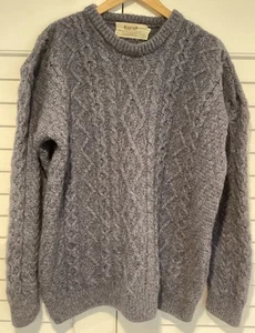 Maglione Aran Market_Maglia Cavi_Pescatore_Made In Ireland_100% Lana Merino_XL - Foto 1 di 12