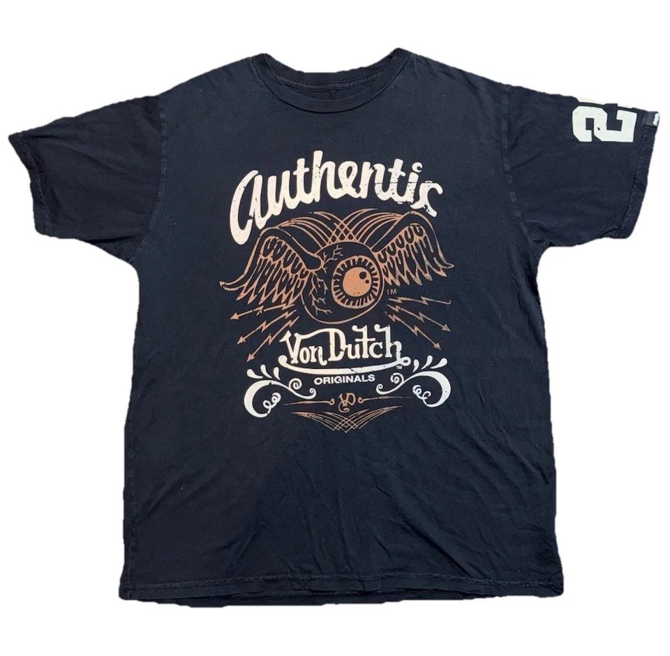 Von Dutch Men’s Black Graphic T Shirt Size Large - Image 1 of 4