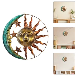 2 pcs Sun Moon Pendant Unique Wall Hanging Decoration Creative Wall Decor - Picture 1 of 12