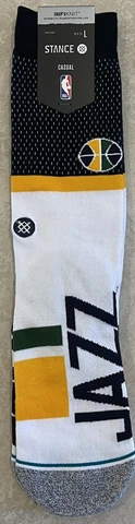 Stance Socks Utah Jazz One Pair Infiknit Size Large 9-13 NBA Basketball Cover