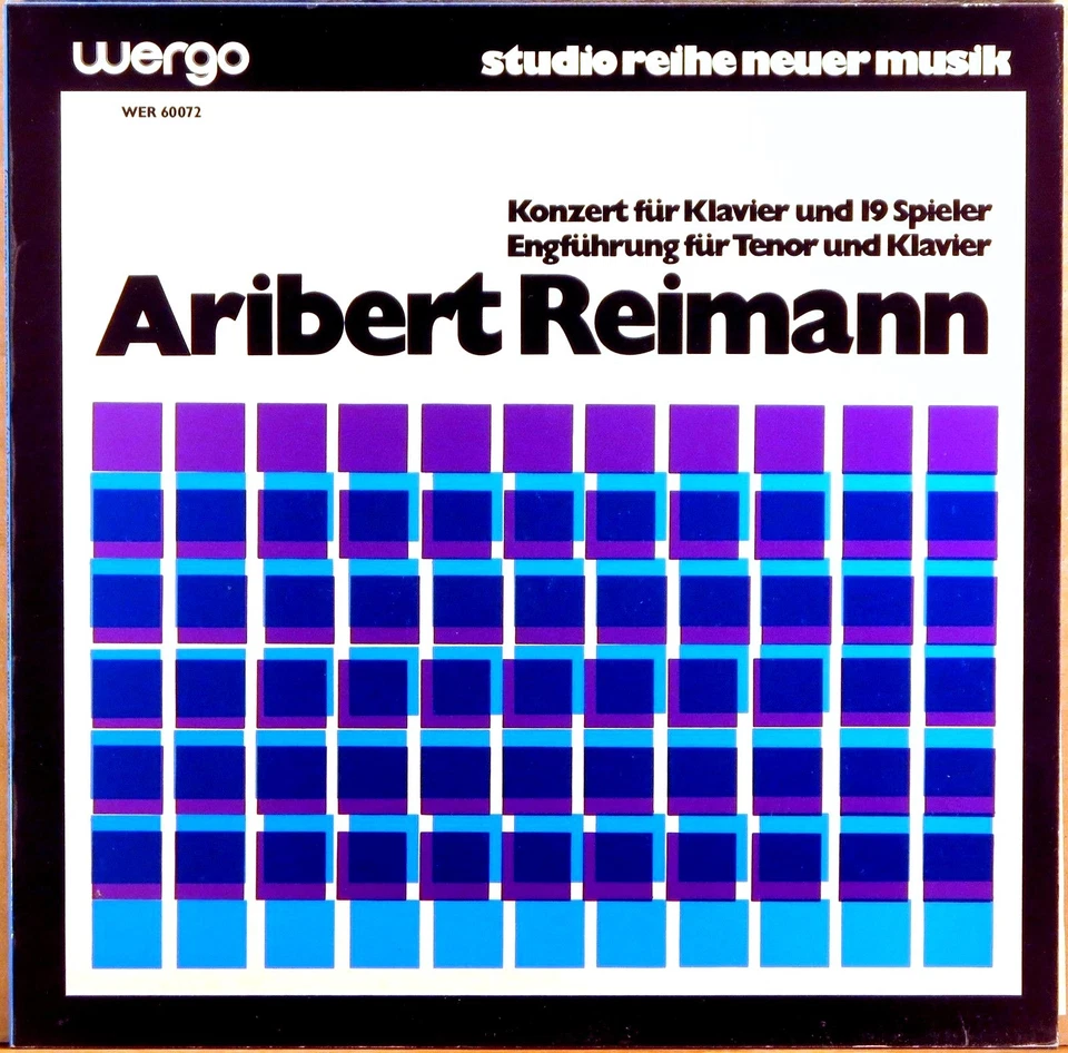 WERGO GERMANY Reimann TRAVIS Haefliger HOLLIGER Nicolet SCHNEEBERGER WER 60072 Foto 1 de 1