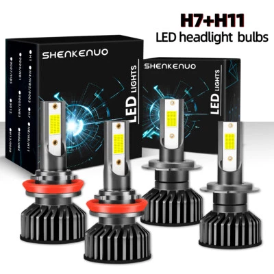4 LED Headlight Bulb High/Low Beam Kit 6000K White For Ford Territory 2011-2016 - image 1 of 4