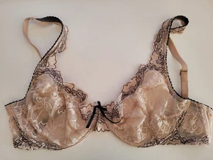 Fayreform Underwire Unlined Full Coverage Lace Bra Size 36DD F73-446 - Picture 1 of 7