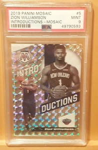 ZION WILLIAMSON 2019-20 Panini Mosaic Prizm Introductions 5 RC Rookie PSA 9 MINT - Picture 1 of 1