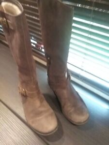 UGG Thomsen Womens Size 9 Brown Leather/Suede Waterproof Rain/Snow Boots Shoes