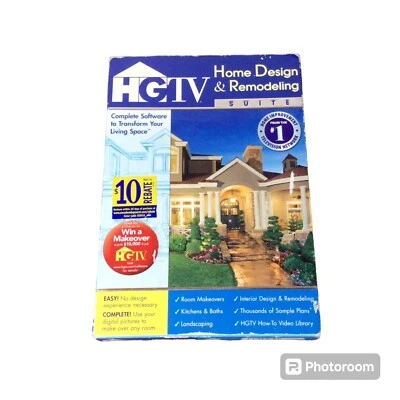 Suite de diseño y remodelación del hogar HGTV 2008 Windows XP Vista 3 CD software de PC Foto 1 de 4