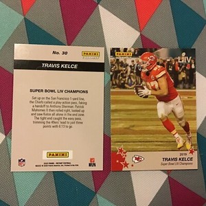 Travis Kelce #30 TE 2020 Panin Instant Chiefs Super Bowl LIV Champions 2019