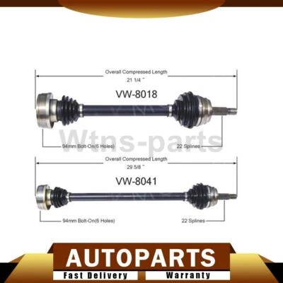 Conjunto de juntas CV delanteras 2x para camioneta Volkswagen Rabbit 1980 1,5 L Foto 1 de 4