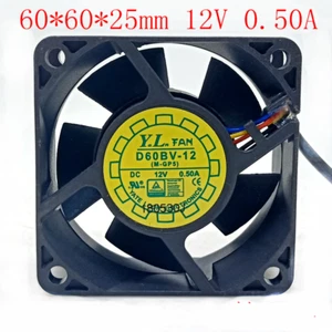 D60BV-12 60*60*25mm 12V 0.50A 6W server Double ball CPU chassis power supply fan - Picture 1 of 8