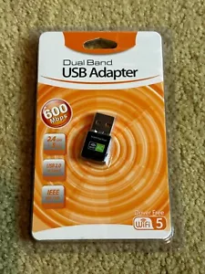 NEW AC600 Mbps Dual Band 2.4/5 Ghz Wireless USB Mini WiFi Network Adapter Card - Picture 1 of 2