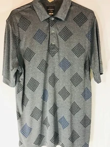 Greg Norman Shark Tasso Ella Golf Stretch Polo Shirt Men's M Medium Gray - Picture 1 of 4