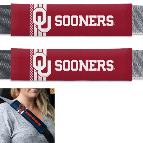 New NCAA Oklahoma Sooners Rally Car Truck Rally Seat Belt Pads Covers Set Cover