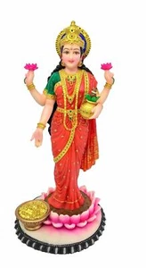 Handcrafted Standing Goddess Laxmi Ji Lakshmi Sculpture Idol Statue Figurine 11" - Picture 1 of 1
