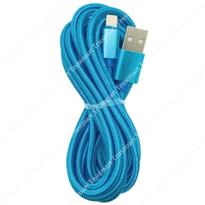 For iPhone 6 7 8 XR 11 USB Fast Charger Cable 10Ft Heavy Duty Charging Data Cord - Picture 1 of 13