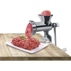 Tritacarne Manuale in alluminio Trita Carne Trita Verdure Con Disco A Manovella - Foto 1 di 3