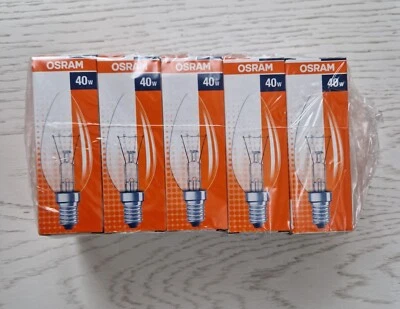 10 x Osram E14 40W klar Classic B Glühlampe Glühbirne dimmbar Kein LED SES Kerze - Bild 1 von 3