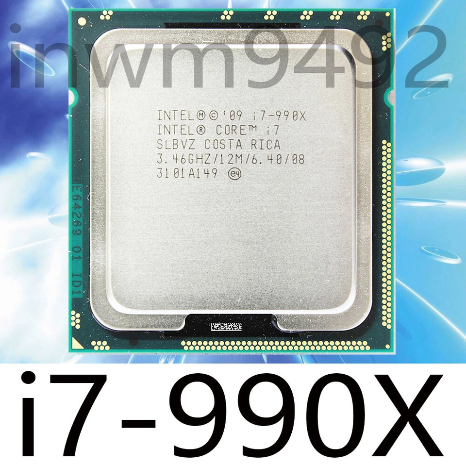 Intel core i7-990X 3.46GHz 6Core 12M SLBVZ Extreme Edition LGA1366 CPU Processor - Image 1 of 1