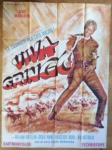 VIVA GRINGO guy madison affiche cinema originale 160x120 '65 WESTERN 