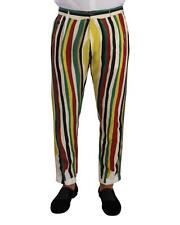 Dolce & Gabbana Striped Linen Cotton Pants  - Multicolor