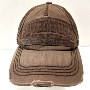 KBETHOS Hat Wilderness Adventures Brown Baseball Distressed Cap Born to Wander - Picture 1 of 9