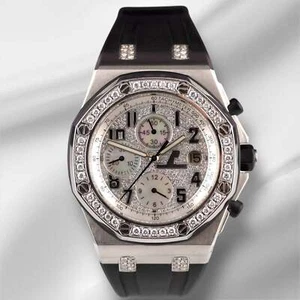 AUDEMARS PIGUET Royal Oak Offshore 42mm 4ct Diamonds Steel Watch 25770ST - Picture 1 of 12