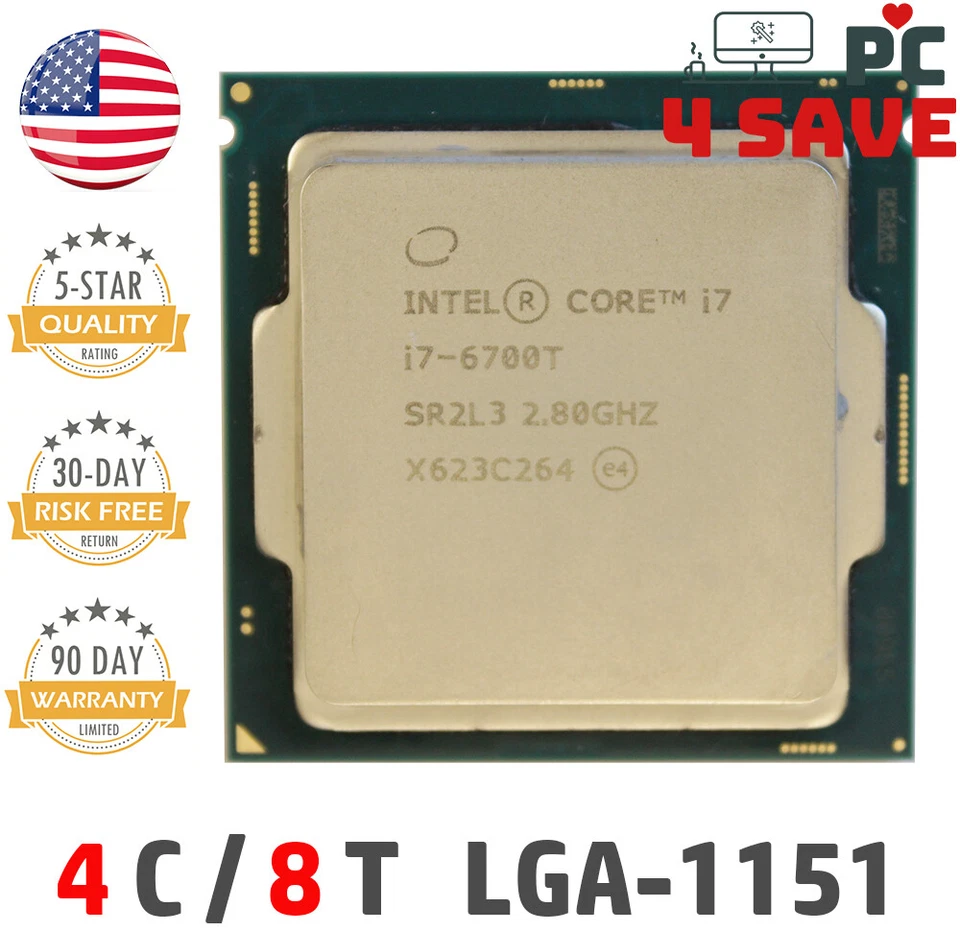 Intel 6th Gen Core i7-6700T SR2BU SR2L3 2.8GHz (Turbo 3.6GHz) 4-Core LGA1151 CPU - Image 1 of 1
