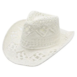 Cowboy Shapeable Female Hat, Polyester, White - Picture 1 of 12