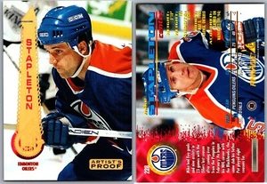 94-95 PINNACLE ARTIST'S PROOF PARALLEL - MIKE STAPLETON #228 EDMONTON OILERS - Picture 1 of 1