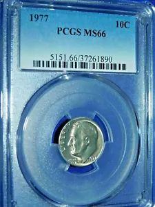 1977 10C Roosevelt Dime-PCGS MS66--498-1 - Picture 1 of 3