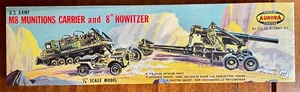 1958 Aurora US Army M8 Munitions Carrier & 8" Howitzer Never Started Near Mint - Picture 1 of 12