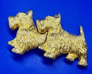 Scottie Scottish Terrier Dog Paquette Interlocking Two Piece Vintage Belt Buckle - Picture 1 of 16