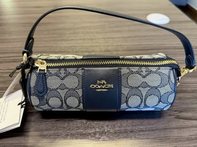 Coach Nolita Barrel Bag Signature Jacquard Canvas Navy/Midnight - Image 1 of 4