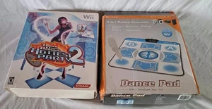 Dance Dance Revolution Hottest Party 2 Nintendo Wii Paquete 2 Almohadillas de Baile y Juego - Imagen 1 de 5