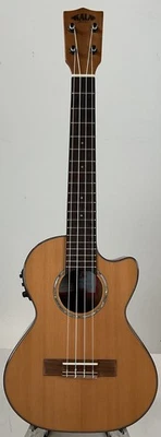 Kala Solid Cedar Top Acacia Tenor Cutaway Acoustic Electric, Natural - Image 1 of 4