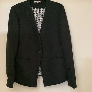 41 Hawthorn Black Blazer Size XL Collarless Career Office Jacket Minimalist - Picture 1 of 7
