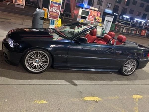 BMW E46 330Ci M-Sport Convertible Auto: Carbon Black & Red Leather Interior 92K - Picture 1 of 9