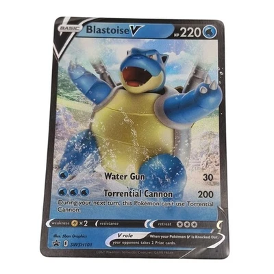 Blastoise V SWSH101 Promo Sword & Shield Promos Pokemon Card Basic Rare - Image 1 of 4