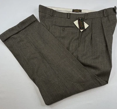Ralph Lauren Chaps Pants Mens Slacks Dress Pant Wool Pleated Business 36x31 - Image 1 of 4