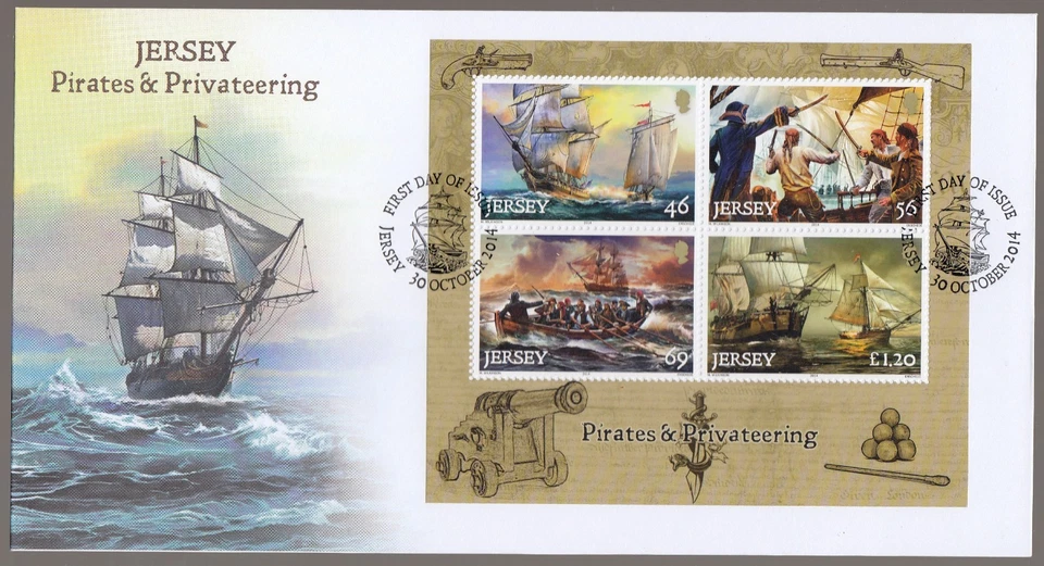Jersey 2014 FDC MS Pirates & Privateering - Image 1 of 1